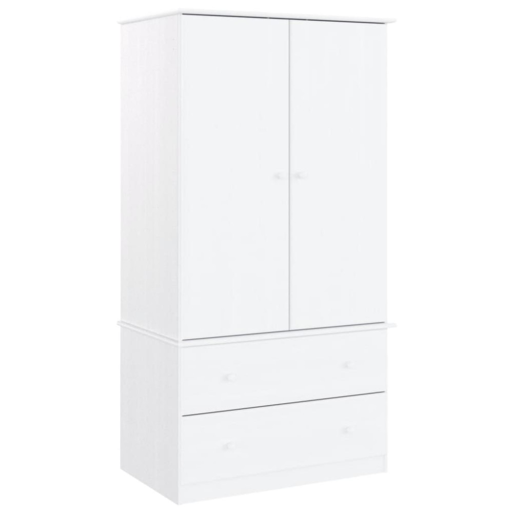 vidaXL Dulap „ALTA”, alb, 90x55x170 cm, lemn masiv de pin