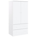 vidaXL Dulap „ALTA”, alb, 90x55x170 cm, lemn masiv de pin vidaXL Dulap „ALTA”, alb, 90x55x170 cm, lemn masiv de pin
