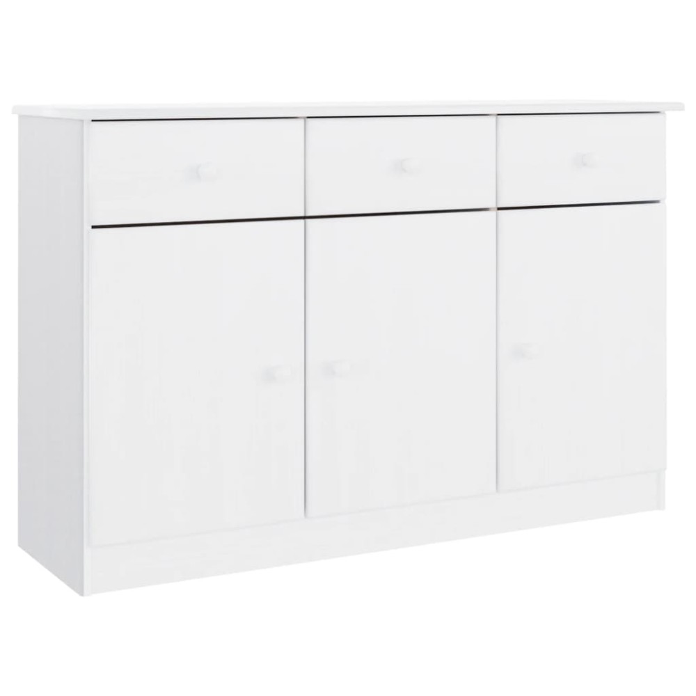vidaXL Dulap ALTA, alb, 112x35x73 cm, lemn masiv de pin