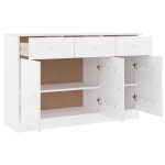 vidaXL Dulap ALTA, alb, 112x35x73 cm, lemn masiv de pin vidaXL Dulap ALTA, alb, 112x35x73 cm, lemn masiv de pin