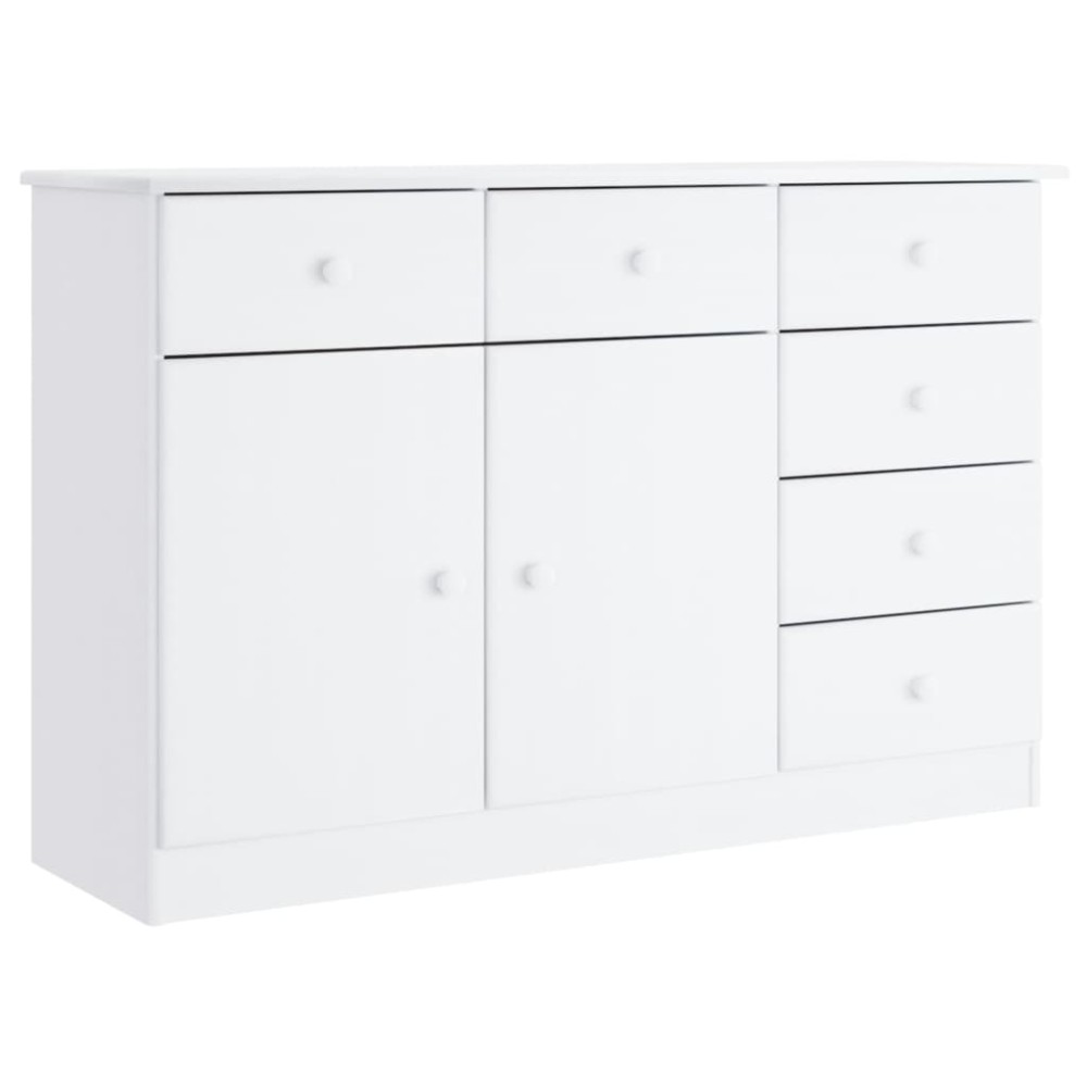 vidaXL Dulap ALTA, alb, 112x35x73 cm, lemn masiv de pin