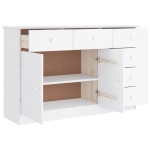 vidaXL Dulap ALTA, alb, 112x35x73 cm, lemn masiv de pin vidaXL Dulap ALTA, alb, 112x35x73 cm, lemn masiv de pin