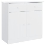vidaXL Dulap ALTA, alb, 77x35x73 cm, lemn masiv de pin