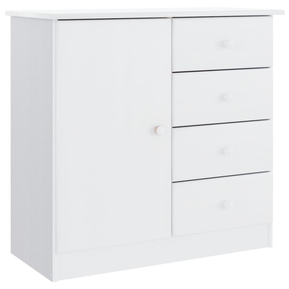 vidaXL Dulap ALTA, alb, 77x35x73 cm, lemn masiv de pin
