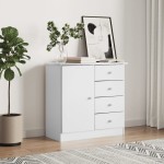 vidaXL Dulap ALTA, alb, 77x35x73 cm, lemn masiv de pin vidaXL Dulap ALTA, alb, 77x35x73 cm, lemn masiv de pin