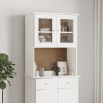 vidaXL Blat de comodă „ALTA”, alb, 77x30x92 cm, lemn masiv de pin vidaXL Blat de comodă „ALTA”, alb, 77x30x92 cm, lemn masiv de pin