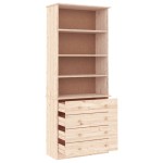 vidaXL Bibliotecă cu sertare „ALTA”, 77x35x186,5 cm, lemn masiv de pin