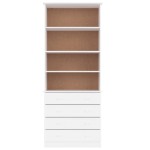 vidaXL Bibliotecă cu sertare „ALTA” alb 77x35x186,5 cm lemn masiv pin