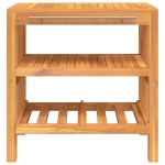 vidaXL Dulap de chiuvetă baie cu 2 rafturi, 74x45x75 cm, lemn masiv vidaXL Dulap de chiuvetă baie cu 2 rafturi, 74x45x75 cm, lemn masiv