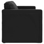 vidaXL Canapea extensibilă 2 în 1, negru, 122x204x55 cm catifea vidaXL Canapea extensibilă 2 în 1, negru, 122x204x55 cm catifea