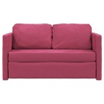 vidaXL Canapea extensibilă de podea 2 în 1, roșu vin, 122x204x55 cm