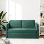 vidaXL Canapea extensibilă de podea 2 în 1, verde închis, 122x204x55cm