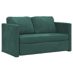vidaXL Canapea extensibilă de podea 2 în 1, verde închis, 122x204x55cm