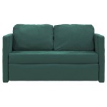 vidaXL Canapea extensibilă de podea 2 în 1, verde închis, 122x204x55cm