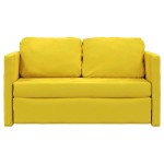 vidaXL Canapea extensibilă 2 în 1 galben închis 122x204x55 cm catifea vidaXL Canapea extensibilă 2 în 1 galben închis 122x204x55 cm catifea