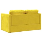 vidaXL Canapea extensibilă 2 în 1 galben închis 122x204x55 cm catifea vidaXL Canapea extensibilă 2 în 1 galben închis 122x204x55 cm catifea