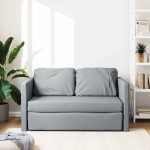 vidaXL Canapea extensibilă 2 în 1, gri deschis, 112x174x55 cm, textil vidaXL Canapea extensibilă 2 în 1, gri deschis, 112x174x55 cm, textil