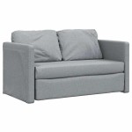 vidaXL Canapea extensibilă 2 în 1, gri deschis, 112x174x55 cm, textil vidaXL Canapea extensibilă 2 în 1, gri deschis, 112x174x55 cm, textil