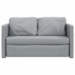 vidaXL Canapea extensibilă 2 în 1, gri deschis, 112x174x55 cm, textil vidaXL Canapea extensibilă 2 în 1, gri deschis, 112x174x55 cm, textil