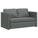 vidaXL Canapea extensibilă 2 în 1, gri închis, 112x174x55 cm, textil vidaXL Canapea extensibilă 2 în 1, gri închis, 112x174x55 cm, textil
