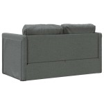 vidaXL Canapea extensibilă 2 în 1, gri închis, 112x174x55 cm, textil vidaXL Canapea extensibilă 2 în 1, gri închis, 112x174x55 cm, textil