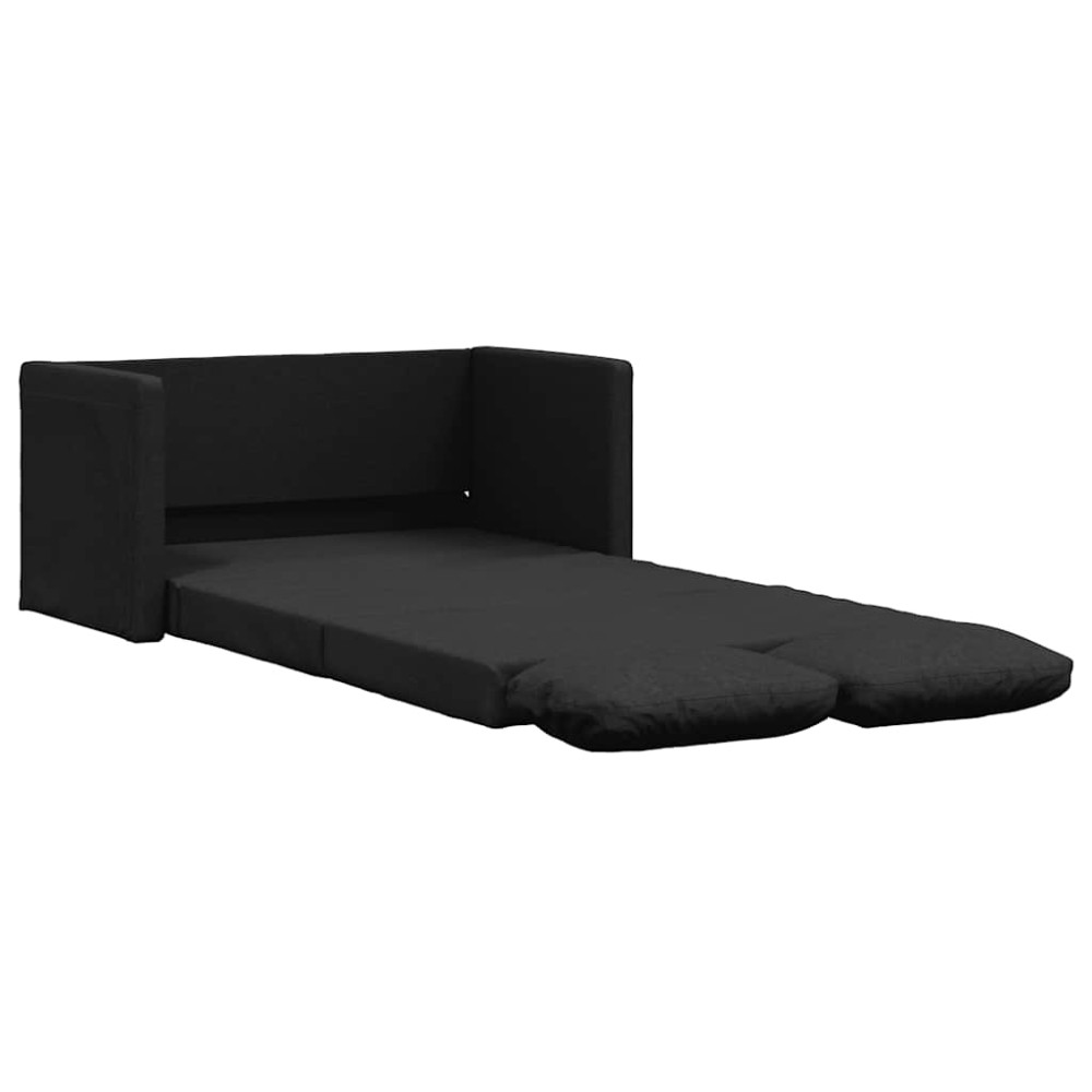 vidaXL Canapea extensibilă 2 în 1, negru, 112x174x55 cm, textil