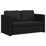 vidaXL Canapea extensibilă 2 în 1, negru, 112x174x55 cm, textil vidaXL Canapea extensibilă 2 în 1, negru, 112x174x55 cm, textil