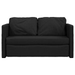 vidaXL Canapea extensibilă 2 în 1, negru, 112x174x55 cm, textil vidaXL Canapea extensibilă 2 în 1, negru, 112x174x55 cm, textil