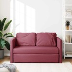 vidaXL Canapea extensibilă 2 în 1, bordo, 112x174x55 cm, textil vidaXL Canapea extensibilă 2 în 1, bordo, 112x174x55 cm, textil