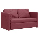 vidaXL Canapea extensibilă 2 în 1, bordo, 112x174x55 cm, textil vidaXL Canapea extensibilă 2 în 1, bordo, 112x174x55 cm, textil