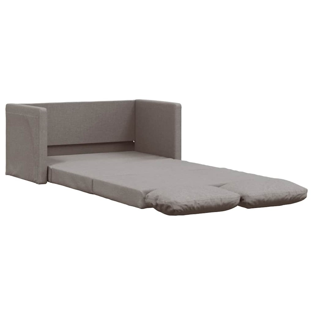 vidaXL Canapea extensibilă 2 în 1, gri taupe, 112x174x55 cm, textil
