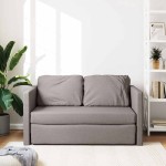 vidaXL Canapea extensibilă 2 în 1, gri taupe, 112x174x55 cm, textil vidaXL Canapea extensibilă 2 în 1, gri taupe, 112x174x55 cm, textil