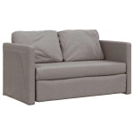 vidaXL Canapea extensibilă 2 în 1, gri taupe, 112x174x55 cm, textil vidaXL Canapea extensibilă 2 în 1, gri taupe, 112x174x55 cm, textil