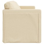 vidaXL Canapea extensibilă 2 în 1, crem, 112x174x55 cm, textil vidaXL Canapea extensibilă 2 în 1, crem, 112x174x55 cm, textil