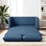 vidaXL Canapea extensibilă 2 în 1, albastru, 112x174x55 cm textil vidaXL Canapea extensibilă 2 în 1, albastru, 112x174x55 cm textil