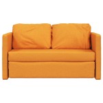 vidaXL Canapea extensibilă 2 în 1 galben închis 112x174x55 cm țesătură vidaXL Canapea extensibilă 2 în 1 galben închis 112x174x55 cm țesătură