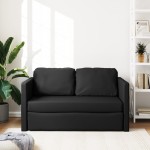 vidaXL Canapea extensibilă 2 în 1, negru, 112x174x55cm piele ecologică vidaXL Canapea extensibilă 2 în 1, negru, 112x174x55cm piele ecologică