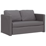 vidaXL Canapea extensibilă 2 în 1, gri, 112x174x55 cm, piele ecologică vidaXL Canapea extensibilă 2 în 1, gri, 112x174x55 cm, piele ecologică