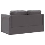 vidaXL Canapea extensibilă 2 în 1, gri, 112x174x55 cm, piele ecologică vidaXL Canapea extensibilă 2 în 1, gri, 112x174x55 cm, piele ecologică