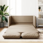 vidaXL Canapea extensibilă 2 în 1, cappuccino, 112x174x55 cm piele eco vidaXL Canapea extensibilă 2 în 1, cappuccino, 112x174x55 cm piele eco