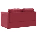 vidaXL Canapea extensibilă 2 în 1, roșu vin, 112x174x55 cm piele eco vidaXL Canapea extensibilă 2 în 1, roșu vin, 112x174x55 cm piele eco
