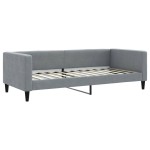 vidaXL Pat de zi, gri deschis, 90x200 cm, material textil