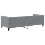 vidaXL Pat de zi, gri deschis, 90x200 cm, material textil
