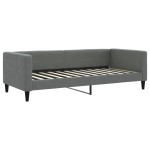 vidaXL Pat de zi, gri închis, 90x200 cm, material textil