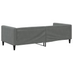 vidaXL Pat de zi, gri închis, 90x200 cm, material textil