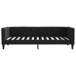 vidaXL Pat de zi, negru, 90x200 cm, material textil vidaXL Pat de zi, negru, 90x200 cm, material textil