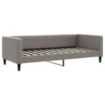 vidaXL Pat de zi, gri taupe, 90x200 cm, material textil