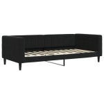 vidaXL Pat de zi, negru, 90x200 cm, catifea vidaXL Pat de zi, negru, 90x200 cm, catifea