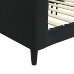 vidaXL Pat de zi, negru, 90x200 cm, catifea vidaXL Pat de zi, negru, 90x200 cm, catifea