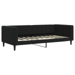 vidaXL Pat de zi, negru, 90x190 cm, catifea vidaXL Pat de zi, negru, 90x190 cm, catifea